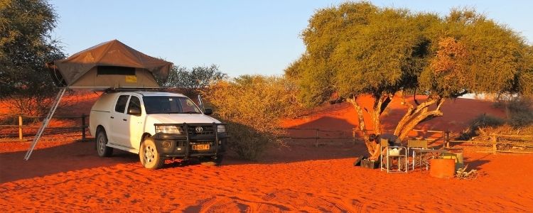 namibie daktent en kamperen